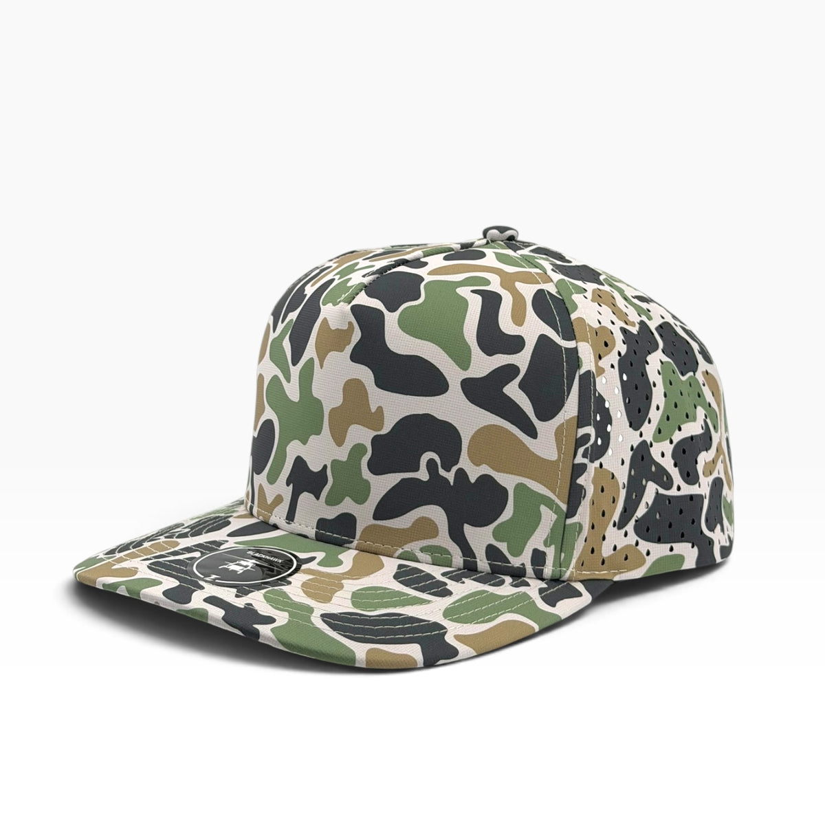 Zapped Black Hawk 5 Panel Hat