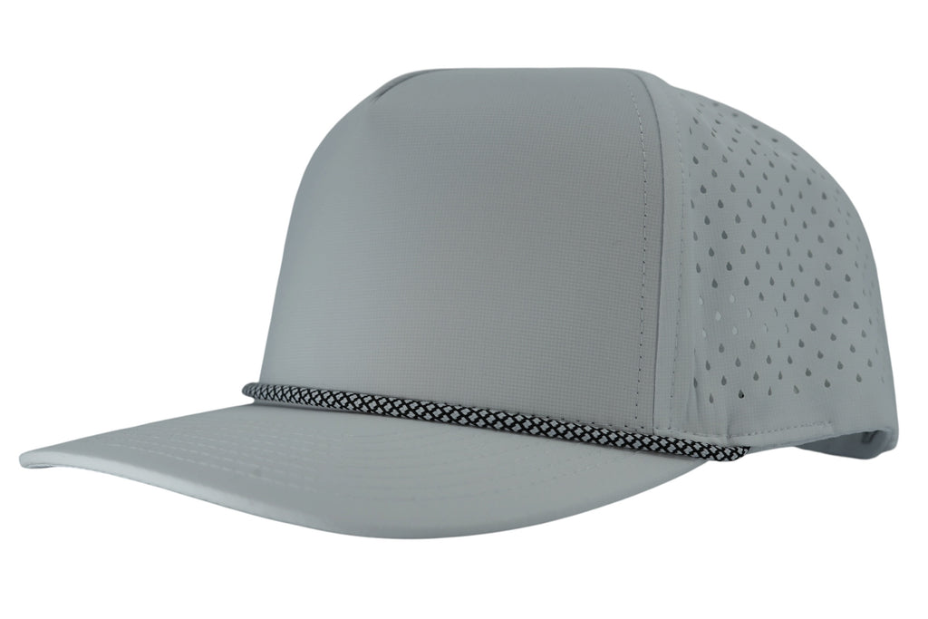 White Performance hat with White Rope 
