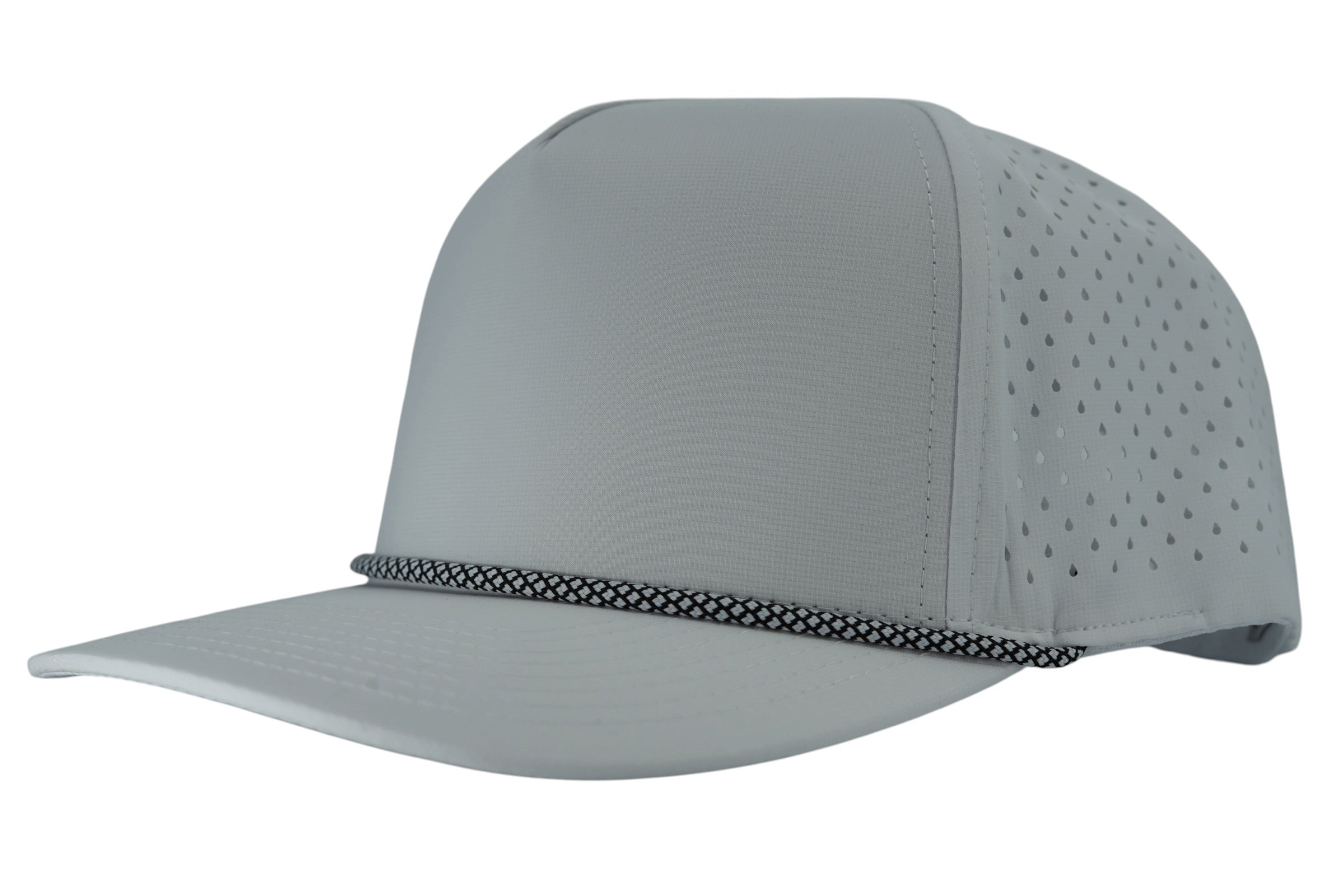 White Performance hat with White Rope 
